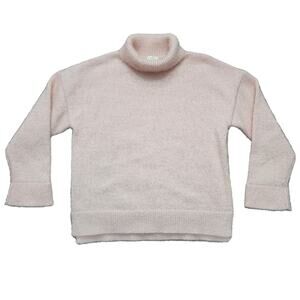 Kate Spade Iridescent Eyelash Pink Turtleneck Sweater Size Large